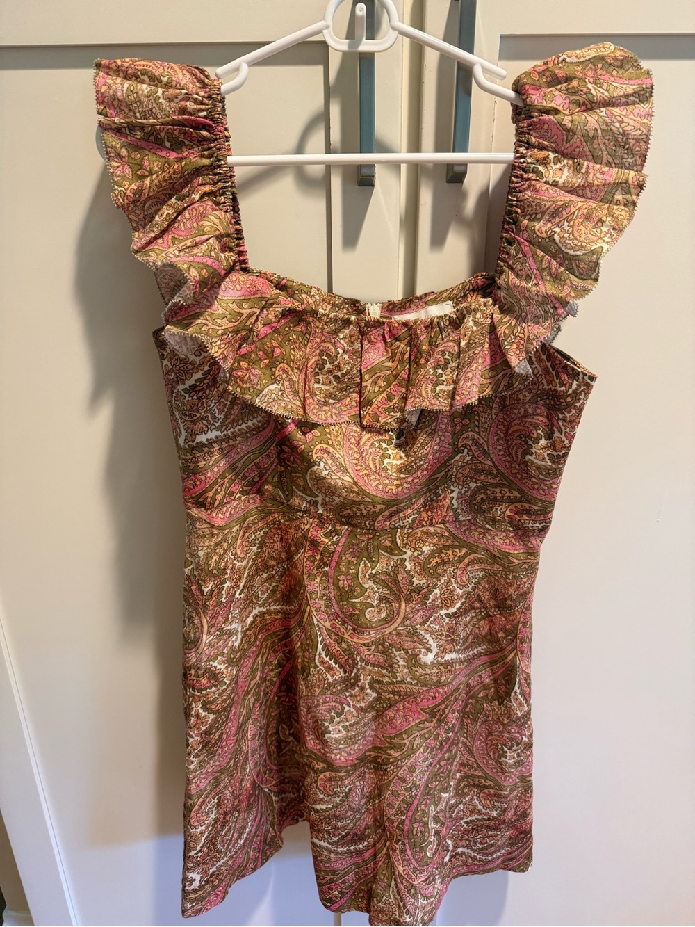 Zimmermann Mini Ruffle Neck Dress - Picture 2 of 8